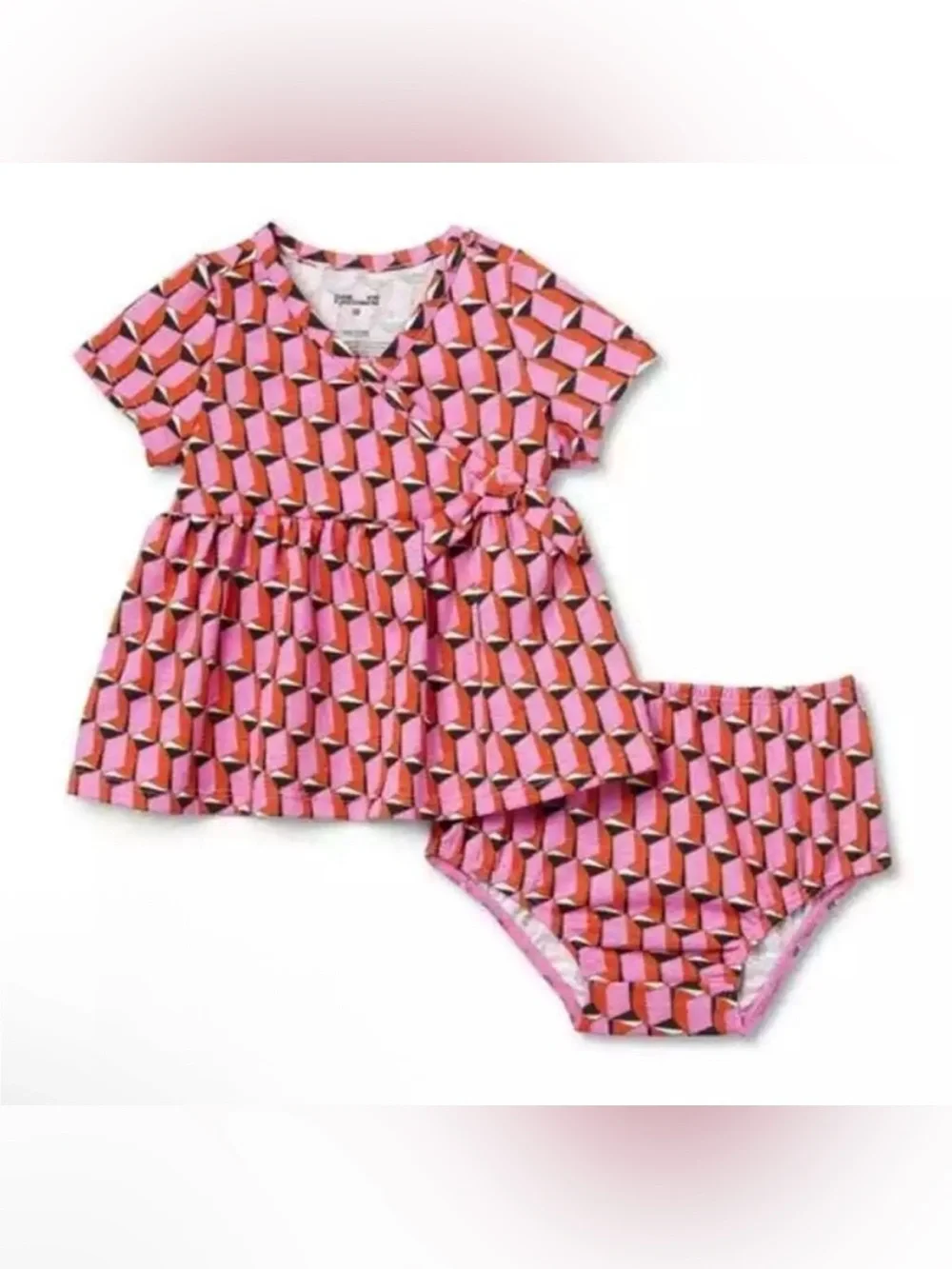 Diane von Furstenberg for Target Baby Dress Set Pink Geo 0-3M NWT